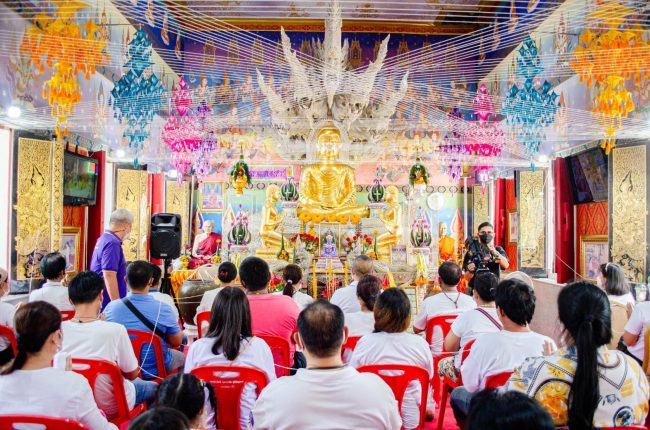 นครนายก – วัดธรรมปัญญา จัดพิธีสวดเสริมสิริมงคล ขอพรหลวงพ่อเสาร์ 5 ทุกวันเสาร์