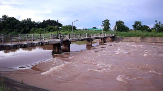 พิจิตร-ชลประทานพิจิตรปักธงแดงแม่น้ำยม-แม่น้ำน่านเอ่อล้นตลิ่งท่วมย่านที่ลุ่มชุมชนริมแม่น้ำ