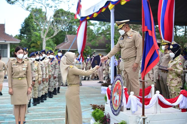 นราธิวาส-จัดพิธีชุมนุมผู้บังคับบัญชา เจ้าหน้าที่ และสมาชิกกองอาสารักษาดินแดน เนื่องในวันคล้ายวันสถาปนากองอาสารักษาดินแดน ครบรอบ 69 ปี