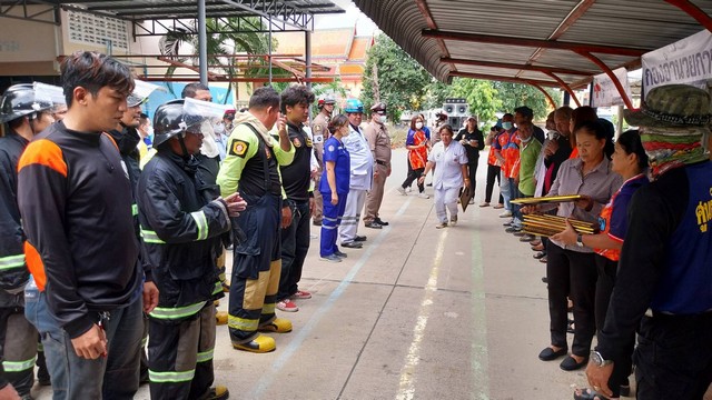 ปทุมธานี ซ้อมแผนเสมือนจริง ไฟไหม้โรงเรียนวัดสุทธาวาสในพื้นที่ลาดหลุมแก้ว