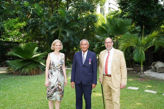 เอกอัครราชทูตเบลเยี่ยม ประจำประเทศไทย มอบเครื่องราชอิสริยาภรณ์เลอปอล จากราชอาณาจักรเบลเยี่ยม ให้ประธานสวนนงนุชพัทยา