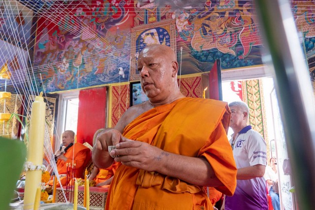 นครนายก – วัดธรรมปัญญา สวดมหาพุทธาภิเษก หลวงพ่อเสาร์ 5 สวดเสริมดวง เสริมทรัพย์ เสริมสิริมงคล หน้าที่การงาน นั่งปรก 5 รูป