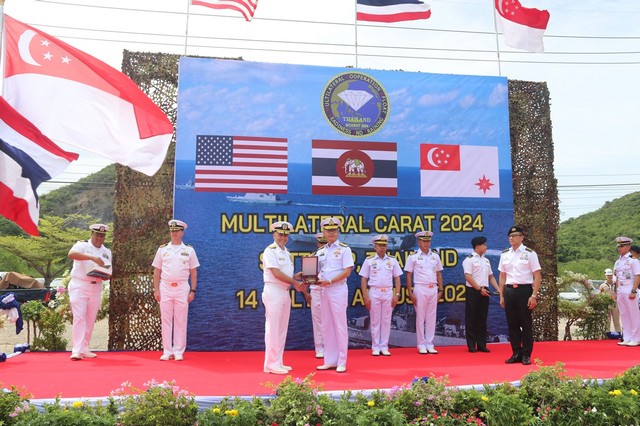 เปิดการฝึกผสม “MULTILATERAL CARAT 2024” ไทย-สหรัฐฯ-สิงคโปร์ สร้างความมั่นคงทางทะเล