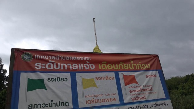 สงขลา-สะเดา ฝนตกต่อเนื่องกันหลายวัน น้ำในคลองขึ้นหลายนิ้ว