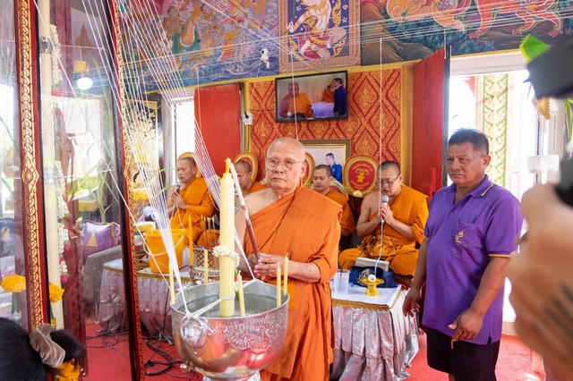 นครนายก – วัดธรรมปัญญา สวดมหาพุทธาภิเษก องค์หลวงพ่อเสาร์ 5 สวดเสริมดวง เสริมทรัพย์ เสริมสิริมงคล หน้าที่การงาน นั่งปรก 5 รูป