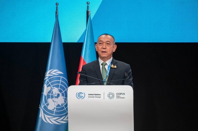 “ดร. เฉลิมชัย“แถลงในนามประเทศไทยเวที COP29 ลดการปล่อยก๊าซเรือนกระจก เพิ่มขีดความสามารถรับมือโลกเดือดให้กับประเทศกำลังพัฒนา