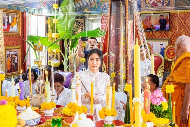 นครนายก – วัดธรรมปัญญา สวดมหาพุทธาภิเษก องค์หลวงพ่อเสาร์ 5 สวดนพเคราะห์ เสริมดวง เสริมทรัพย์ เสริมสิริมงคล หน้าที่การงาน นั่งปรก 5 รูป