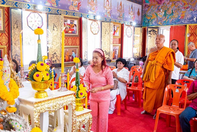 นครนายก – วัดธรรมปัญญา สวดพุทธาภิเษก องค์หลวงพ่อเสาร์ 5 สวดนพเคราะห์ เสริมดวง เสริมทรัพย์ เสริมสิริมงคล หน้าที่การงาน นั่งปรก 5 รูป