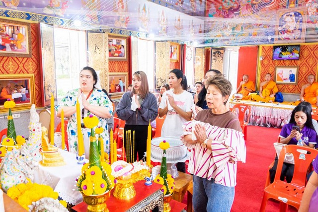 นครนายก – วัดธรรมปัญญา สวดพุทธาภิเษก องค์หลวงพ่อเสาร์ 5 สวดนพเคราะห์ เสริมดวง เสริมทรัพย์ เสริมสิริมงคล หน้าที่การงาน นั่งปรก 5 รูป