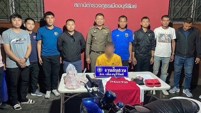 บุรีรัมย์-รวบแล้วมือฉกทุเรียน เนื้อหมู ตกงานแต่อยากมีของไปฝากเมีย