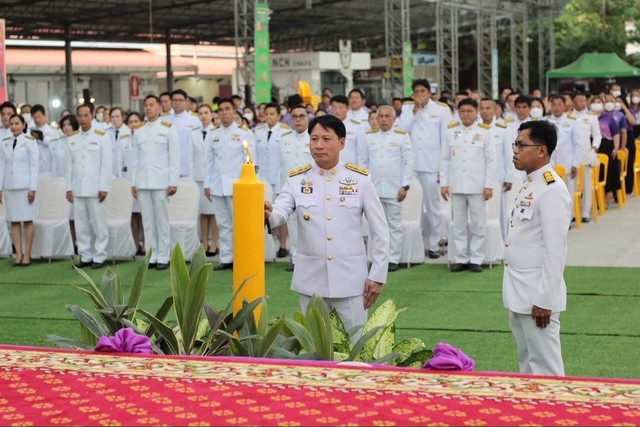 นครปฐม พิธีถวายเครื่องราชสักการะ วางพานพุ่ม และจุดเทียนถวายพระพรชัยมงคล สมเด็จพระนางเจ้าฯ พระบรมราชินี เนื่องในโอกาสวันเฉลิมพระชนมพรรษา 3 มิถุนายน 2568