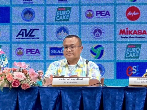 ร้อยเอ็ด…ผู้ว่าฯร้อยเอ็ด ร่วมการแถลงข่าว การแข่งขันวอลเลย์บอลชายหาด จังหวัดร้อยเอ็ด เป็นเจ้าภาพจัดการแข่งขัน “Euro Cake” South East Asian U21 Beach Volleyball Championships และ“Euro Cake” 6th Asian U21 Beach Volleyball Championships