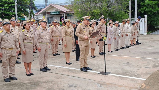 ลพบุรี สภ.โคกสำโรง ภ.จว.ลพบุรี ร่วมพิธีวันพระราชทานธงชาติไทย