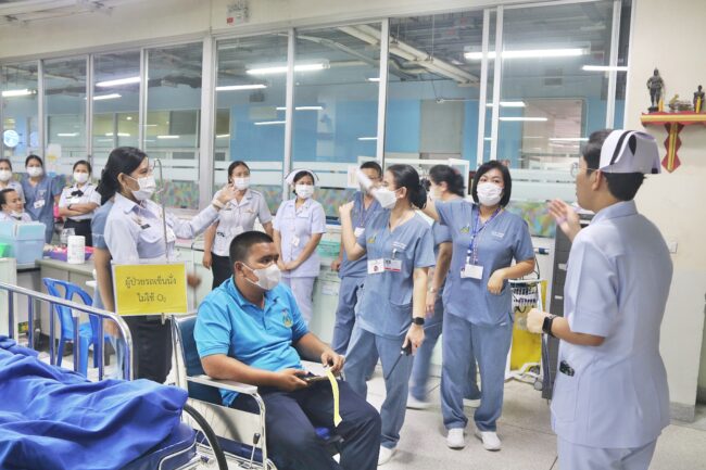 รพ.สมเด็จพระนางเจ้าสิริกิติ์ฯ ซ้อมแผนดับเพลิงและอพยพหนีไฟ ประจำปี 2568