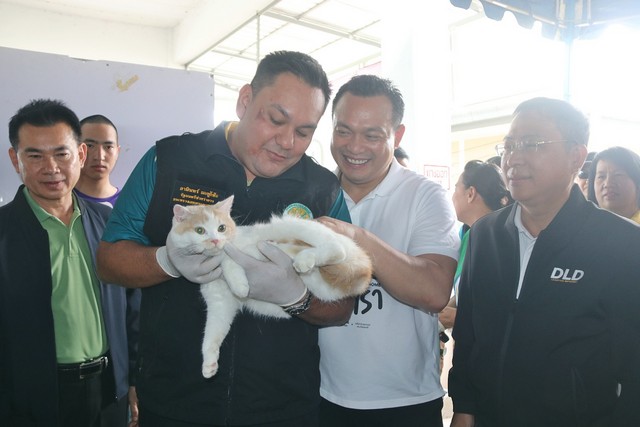 รมช.กระทรวงเกษตรและสหกรณ์เปิดโครงการการเร่งรัดผ่าตัดทำหมันสุนัขและแมว ควบคุมป้องกันโรคพิษสุนัขบ้าในพื้นที่เสี่ยง 