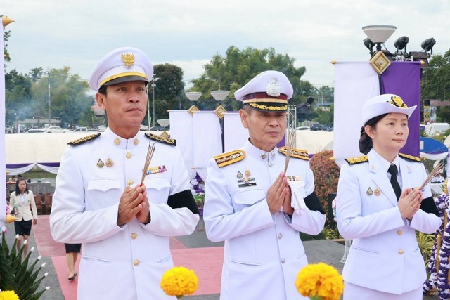 พิษณุโลก อบจ.พิษณุโลก ร่วมพิธีวางพานพุ่มและบวงสรวงจัดงานประเพณีปักธงชัยและงานกาชาดอำเภอนครไทย ประจำปี 2568