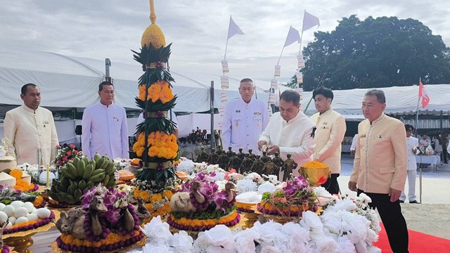 ปทุมธานี ทน.รังสิต จัดพิธีบวงสรวงใหญ่ รำลึก 129 ปี ร.5 เสด็จฯ เปิดประตูน้ำจุฬาลงกรณ์