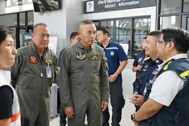 ผู้บัญชาการทหารอากาศ ลงพื้นที่อำเภอหาดใหญ่ จังหวัดสงขลา