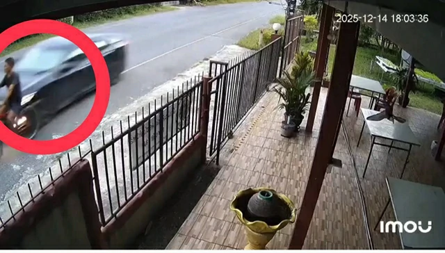 นครนายก – คลิปเป็นข่าว ภาพเหตุการณ์รถเก๋งเฉี่ยวชนรถจักรยานได้รับบาดเจ็บแล้วหลบหนี