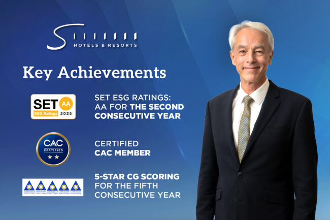 SHR คว้า SET ESG Ratings ระดับ AA สองปีซ้อน พร้อมก้าวสู่สมาชิก CAC ครั้งแรก และรักษา CGR ระดับ 5 ดาว ต่อเนื่อง 5 ปี