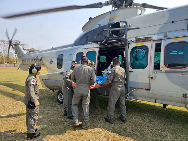 เชียงใหม่- กองบิน 41 สนับสนุนภารกิจแพทย์ฉุกเฉินทางอากาศ ส่งต่อผู้ป่วยวิกฤตอย่างทันท่วงที