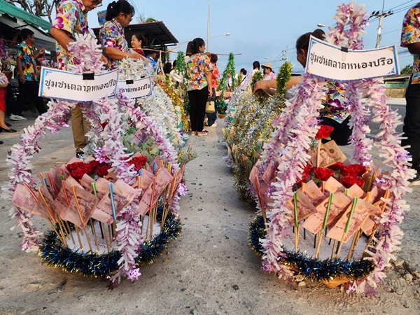 ชลบุรี-จัดใหญ่ วันหาบหนองปรือ 2569 สืบสานประเพณีสงกรานต์ แห่ของเข้าวัดคึกคัก