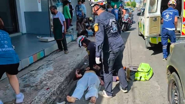 บุรีรัมย์ -ผู้หมวดปืนโหดจ่อยิงแม่ยายเมียหน้าร้านฟิตเนสดับยังไม่ทราบสาเหตุ
