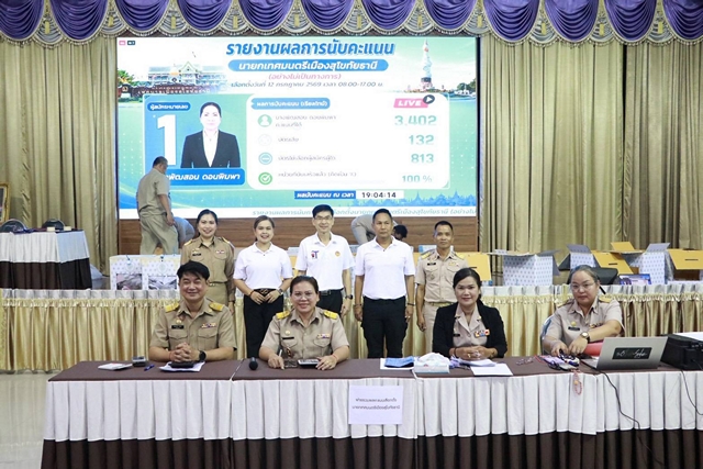 สุโขทัย-รองผู้ว่าฯสุโขทัย ติดตามผลสรุปการเลือกตั้งนายกเทศมนตรีเมืองสุโขทัยธานี นางพัฒสอน นั่งเก้าอี้นายกฯอีกสมัย