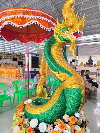 นครนายก – วัดธรรมปัญญาสวดมหาพุทธาภิเษก พญานาค 4 ตระกูล 4 ทิศ 4 สี 4 องค์
