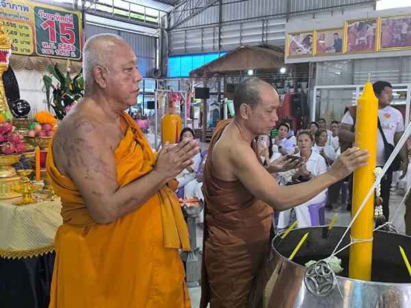 นครนายก – วัดธรรมปัญญาสวดมหาพุทธาภิเษกองค์หลวงพ่อเสาร์ 5 องค์พญานาค 4 ตระกูล 4 ทิศ 4 สี 4 องค์