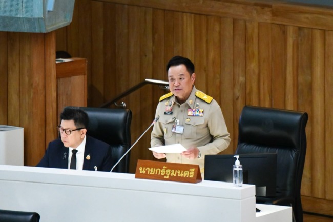 นายกฯ อนุทิน แถลงวุฒิสภา เหตุวิกฤตพลังงานจากความขัดแย้งตะวันออกกลางกระทบราคาน้ำมัน-ค่าครองชีพ แหล่งเงินปกติไม่เพียงพอ จำเป็นต้องกู้ 4 แสนล้าน