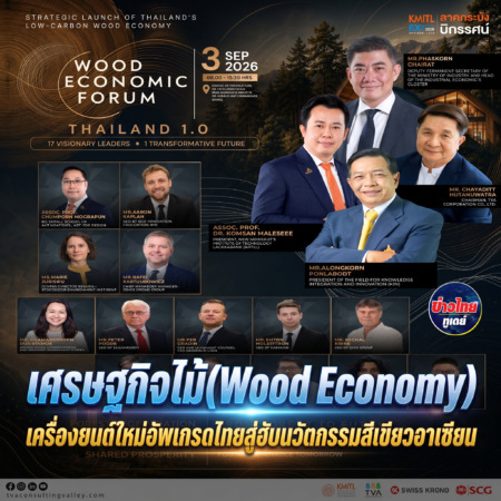 เศรษฐกิจไม้(Wood Economy) เครื่องยนต์ใหม่อัพเกรดไทยสู่ฮับนวัตกรรมสีเขียวอาเซียน